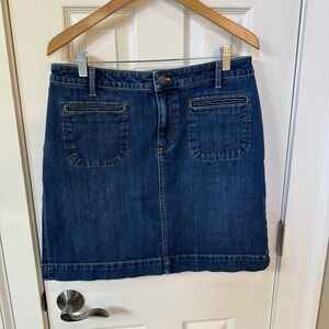 Talbots Medium Wash Denim Mini Skirt Blue Size 12